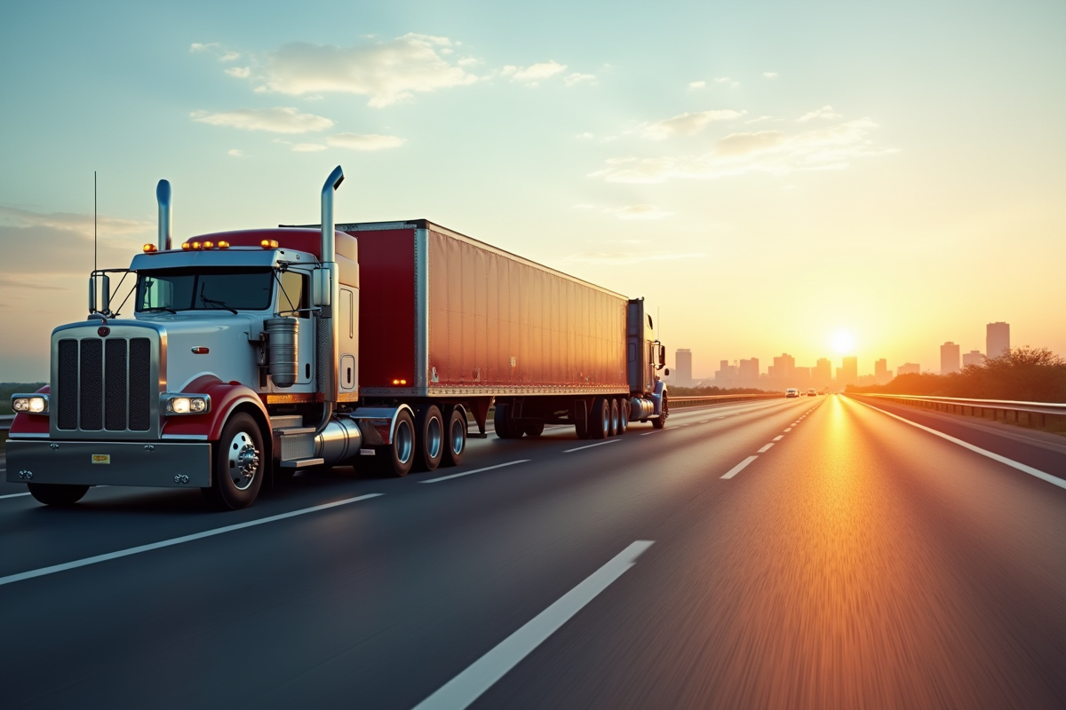 Camion de dépannage lourd en action sur l