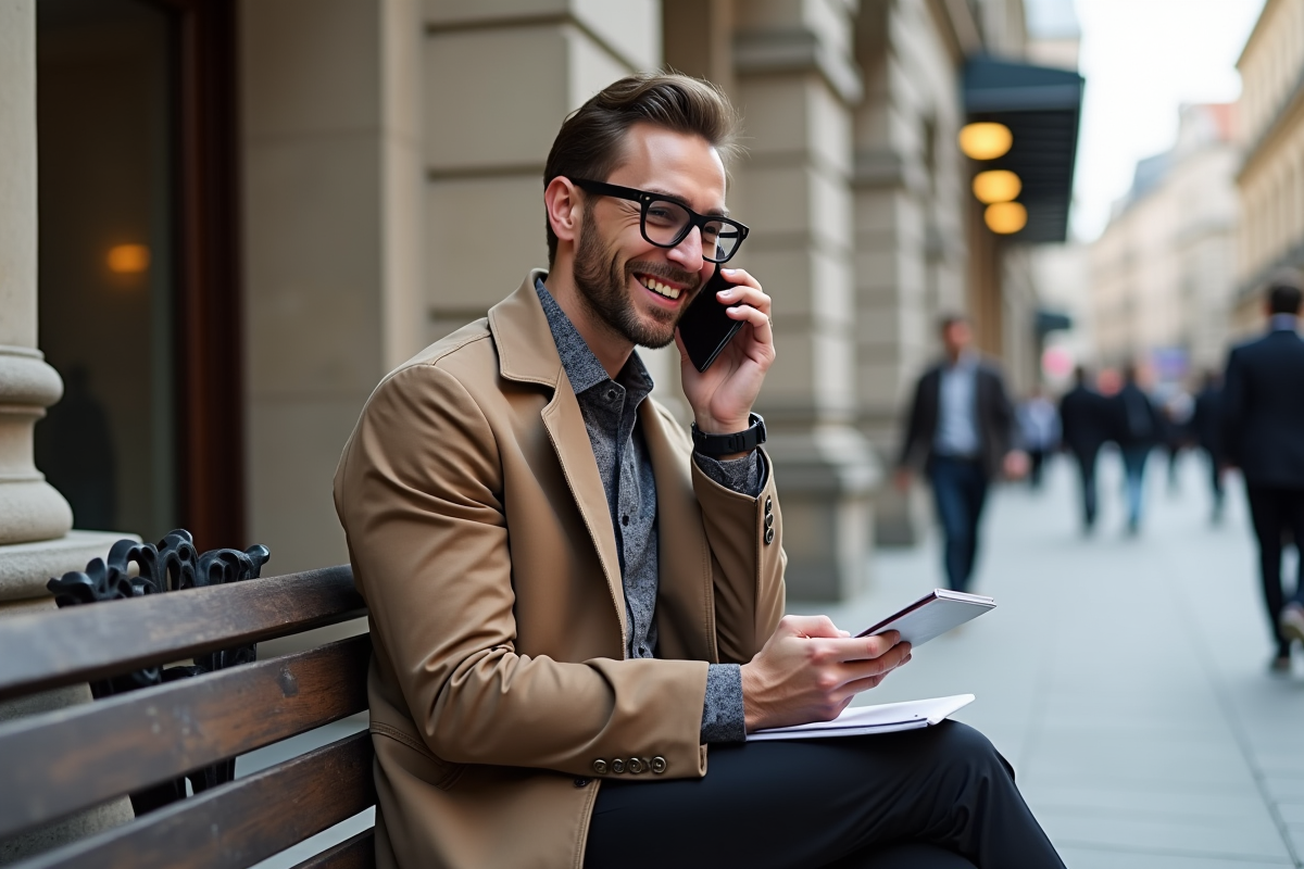 Jeune homme en streetwear lors d