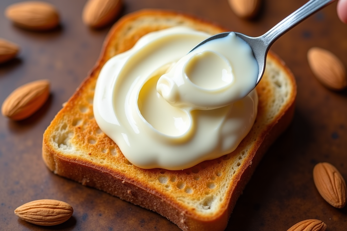 Tartine avec creme d
